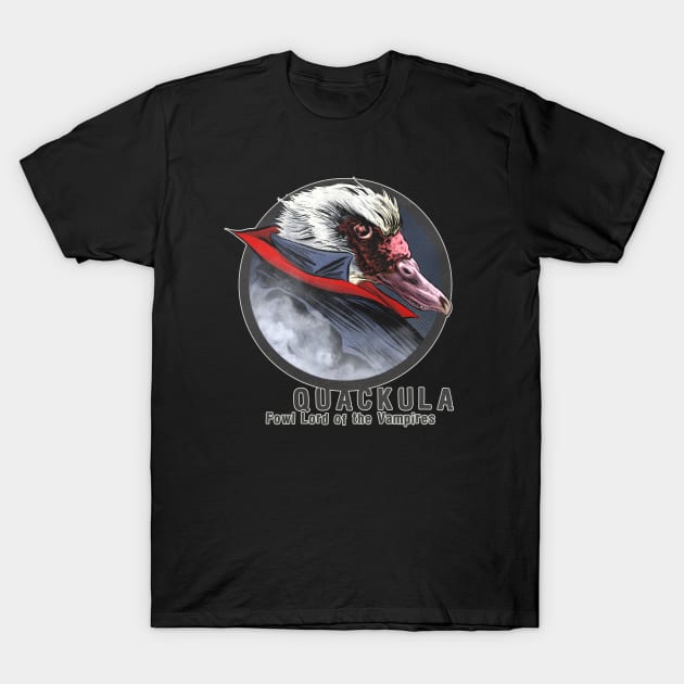 Quackula, Duck Lord of the Vampires T-Shirt by ThirteenthFloor